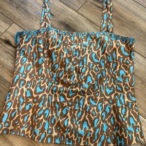 Jade by Melody Tam Silk Cami Tropical Beach Size 8